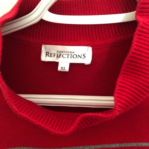 Northern Reflections Striped Sweater in Red - Picture 3 of 3